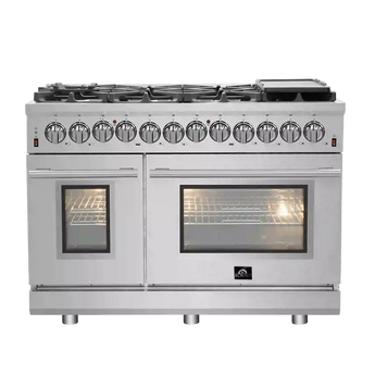 Forno 48" Pro-Style Gas Range, Dual Fuel, S.S. - FFSGS6125-48