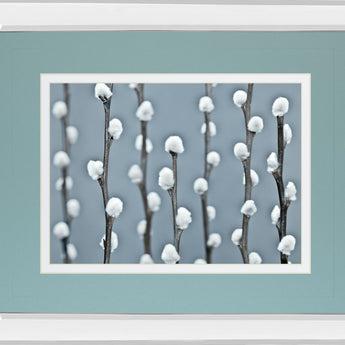 Protected By Frank Assaf - Mirror Framed Print Wall Art - Blue