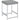 Umbridge - Upholstered Square Padded Cushion Vanity Stool - Light Gray
