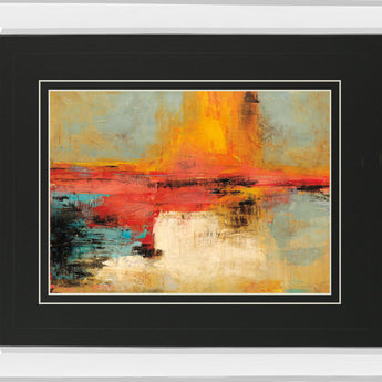 Acertijo By Santos Villareal - Mirror Framed Print Wall Art - Orange