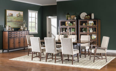 Fenmore - Upholstered Side Chair (Set of 2) - Mocha And Distressed Cherry