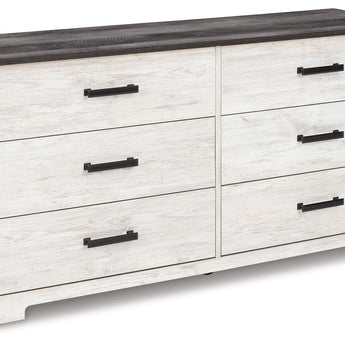 Shawburn - Six Drawer Dresser - White / Black / Gray