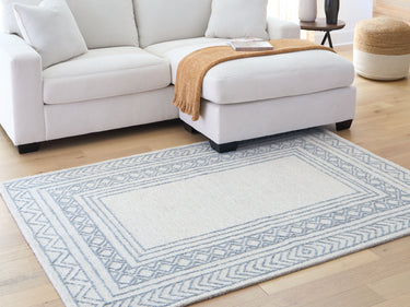 Azelhurst - 5' x 7' Rug - Blue / Ivory / Gray