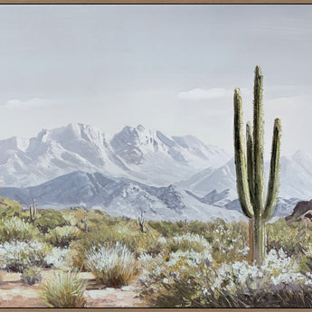 Sonoran Vista I Hand-Embellished Canvas In Frame - Brown / Blue