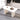 Modern Cream Style Dining Table With Round Wave Legs, 4 - 8 Person - Cream White