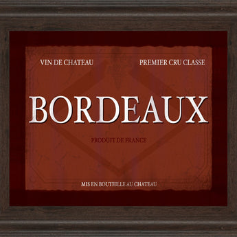 Bordeaux By Paola Viveiros - Framed Print Wall Art - Dark Red