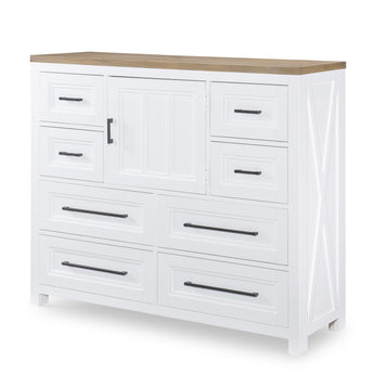 Franklin - Bureau Chest - Harvest Oak / Natural White