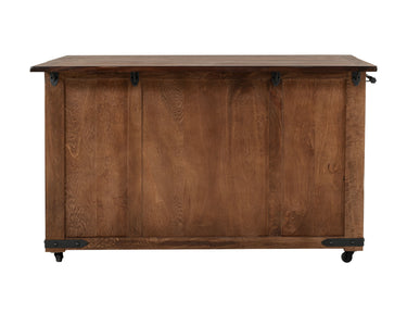 Parota Kitchen Island Cinnamon Brown - detail