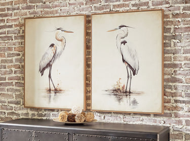 Aubinell - Wall Art Set (Set of 2) - Beige