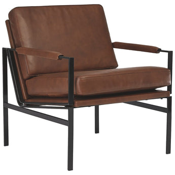 Puckman - Accent Chair - Brown / Silver Finish