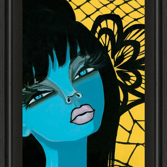 Ink Chiffon I By Bev Hogue - Framed Print Wall Art - Blue