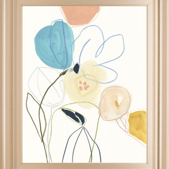 22x26 Contour Garden III By June Erica Vess - Light Blue