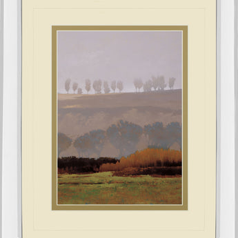 Trees Above The River By M. Bohne - Mirror Framed Print Wall Art - Light Brown