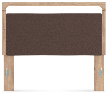 Kinlanni - Queen Upholstered Panel Headboard - Tan / Brown