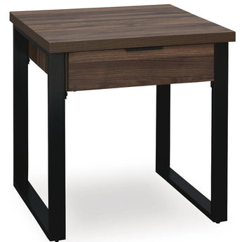 Wickman Falls - Square End Table - Dark Brown
