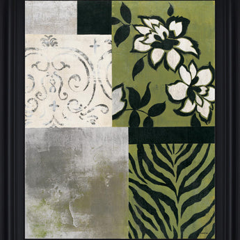 Verdant Mélange - 28" x 34" Framed Wall Art - Green