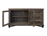 Loft 60” Buffet With 3 Drawer / 2 Doors Two Tone Gray / Brown - detail