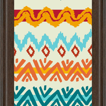 Navajo Mission Il By Nicholas Biscardi - Framed Print Wall Art - Orange