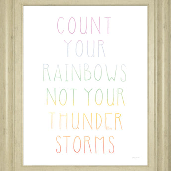Lets Chase Rainbows VII By Jenaya Jackson - Framed Print Wall Art - White