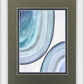 Endless Blue II By Eva Watts Mirrored Frame - Blue