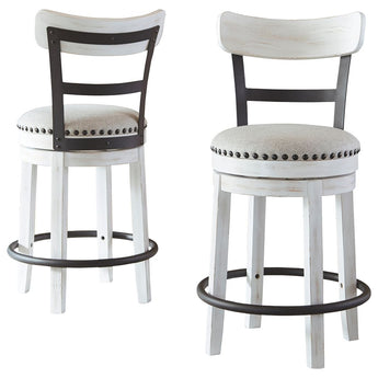Valebeck - UPH Swivel Barstool  - White