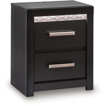 Shoralli - Two Drawer Night Stand - Black