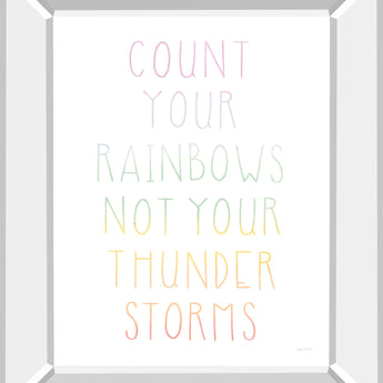 Lets Chase Rainbows VII By Jenaya Jackson - Mirror Framed Print Wall Art - White