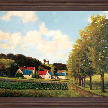 Pastoral Homestead - 28" x 34" Framed Wall Art - Green