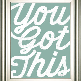 Positivity VII By Laura Marshall - Framed Print Wall Art - Green