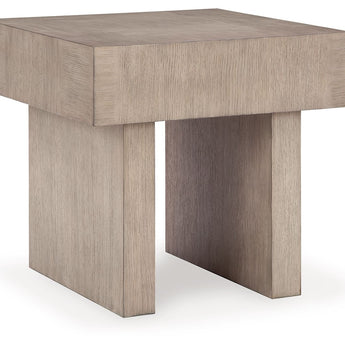 Jorlaina - Square End Table - Light Grayish Brown