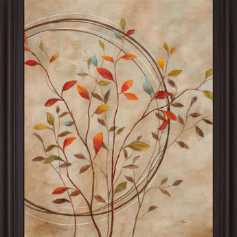 Serene Branch Dance - 28" x 34" Framed Wall Art - Beige