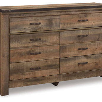 Trinell - Six Drawer Dresser - 61.34" x 15.98" x 42.99" - Brown Dark