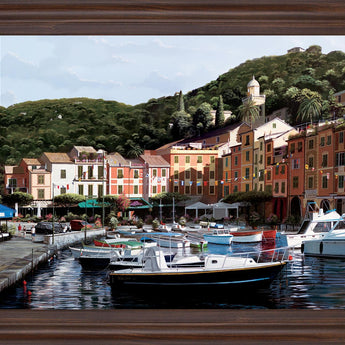 Harbor Village Serenity - 28" x 34" Framed Wall Art - Green