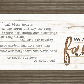 We Are Family By Marla Rae - Framed Print Wall Art - Beige