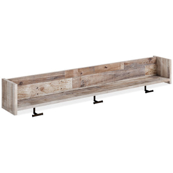 Neilsville - Wall Mounted Coat Rack w/Shelf - Whitewash
