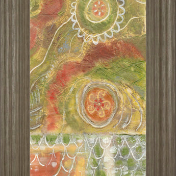Moroccan Whimsy Il By Karen Deans - Framed Print Wall Art - Green