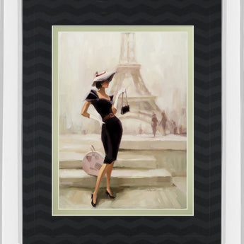 Love, From Paris By Steve Henderson - Mirror Framed Print Wall Art - Beige