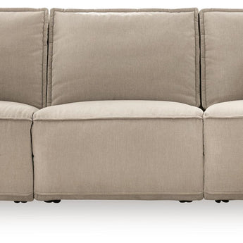 Carceri - 3-Piece Power Sectional Reclining Sofa With Armless Power Recliner - Cashmere