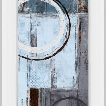 Cool Dance I By Maria Donovan - Mirror Framed Print Wall Art - Blue