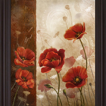 Crimson Solstice - 28" x 34" Framed Wall Art - Red
