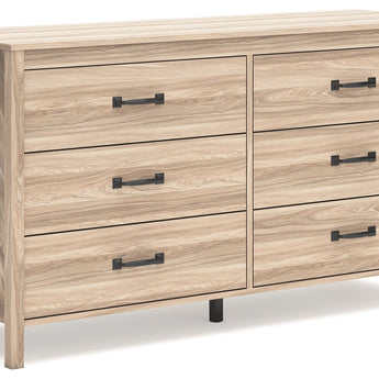 Battelle - Six Drawer Dresser - Tan