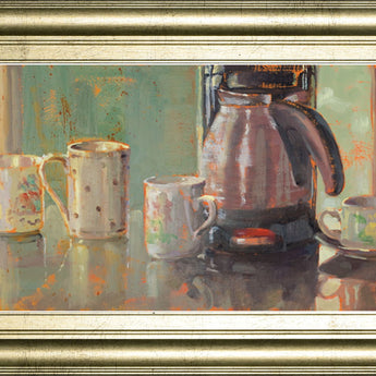 Gathering I By Lorraine Vail - Framed Print Wall Art - Light Brown