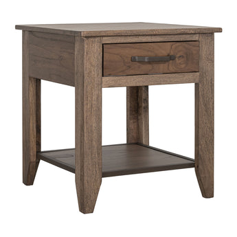 Natural Teca - End Table - Brown