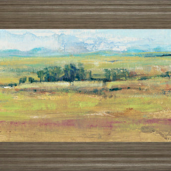 Distant Treeline Panel II By Tim Otoole - Framed Print Wall Art - Light Brown