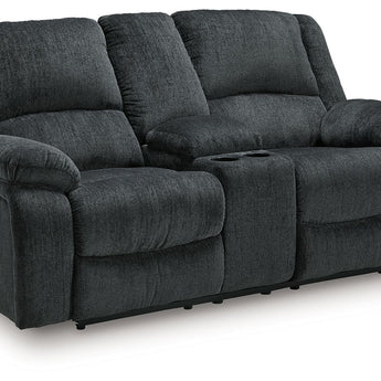 Draycoll - Dbl Rec Pwr Loveseat W/Console - Slate