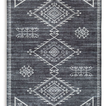 Arloman - 5' x 7' Rug - Black / Cream / Gray