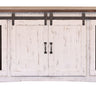 Pueblo TV Stand / Console / Wall Unit Antiqued White / Brown - TV Stands at Quality Home Furniture Mesquite