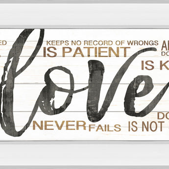 Love By Marla Rae - Mirror Framed Print Wall Art - White