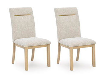 Lasinger - Dining Upholstered Side Chair (Set of 2) - Light Brown