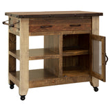 Antique Kitchen Island With 1 Drawer Multicolor - alternate view